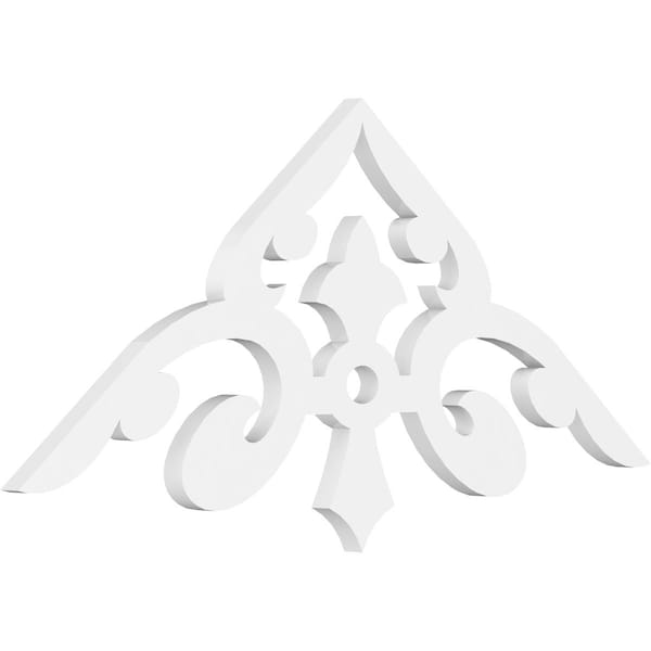 Ekena Millwork Pitch Whitman Architectural Grade PVC Gable Pediment, 36"W x 15"H x 1"P (10/12) GPP036X015X100WHI - main